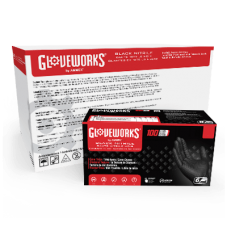 Gloveworks Black Nitrile DT PF Ind Gloves